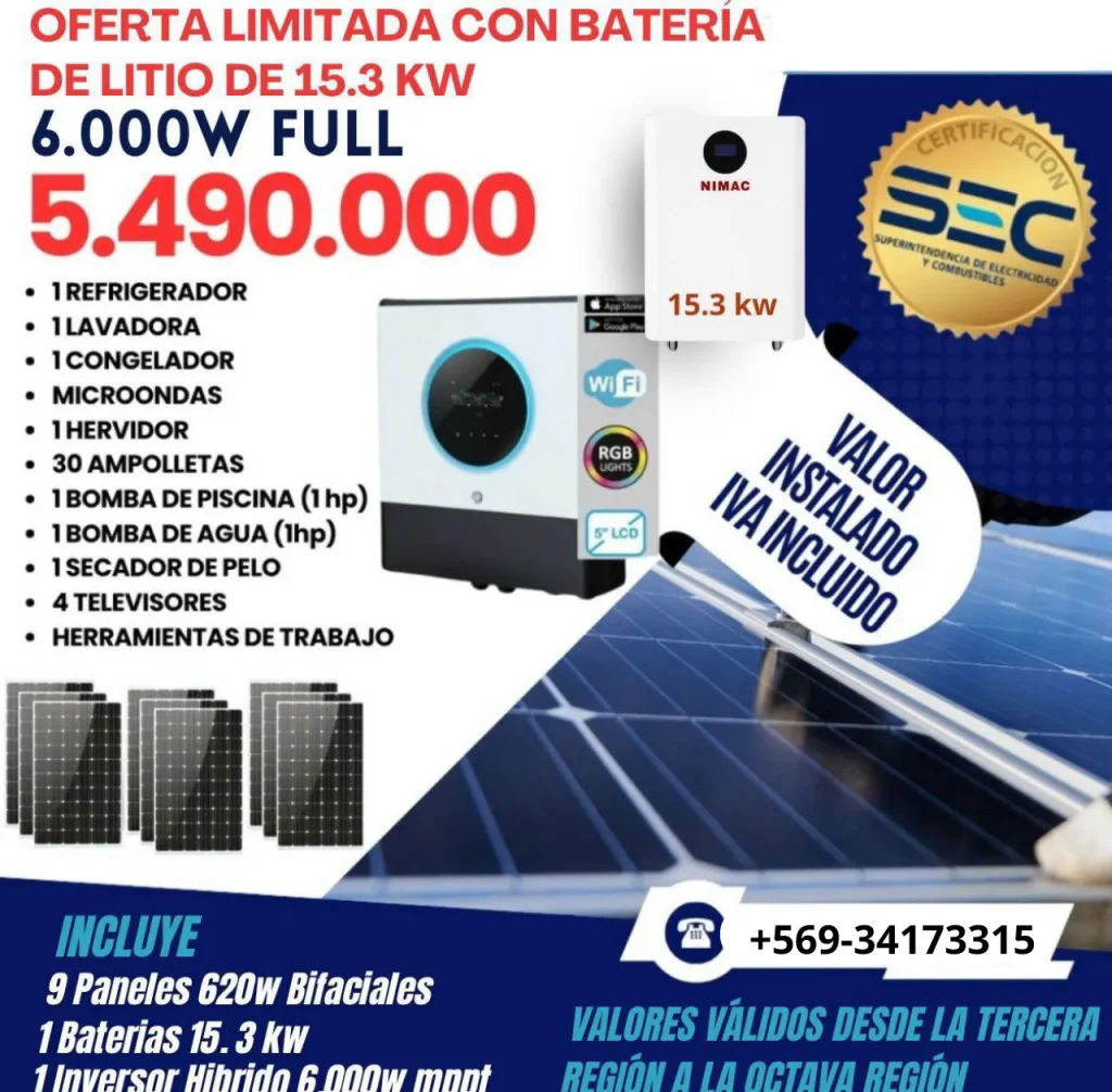 Paneles Solares - 6.000W-FULL