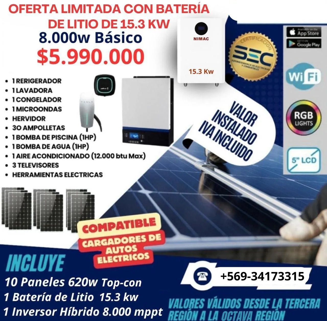 Paneles Solares - 8.000W-BASICO